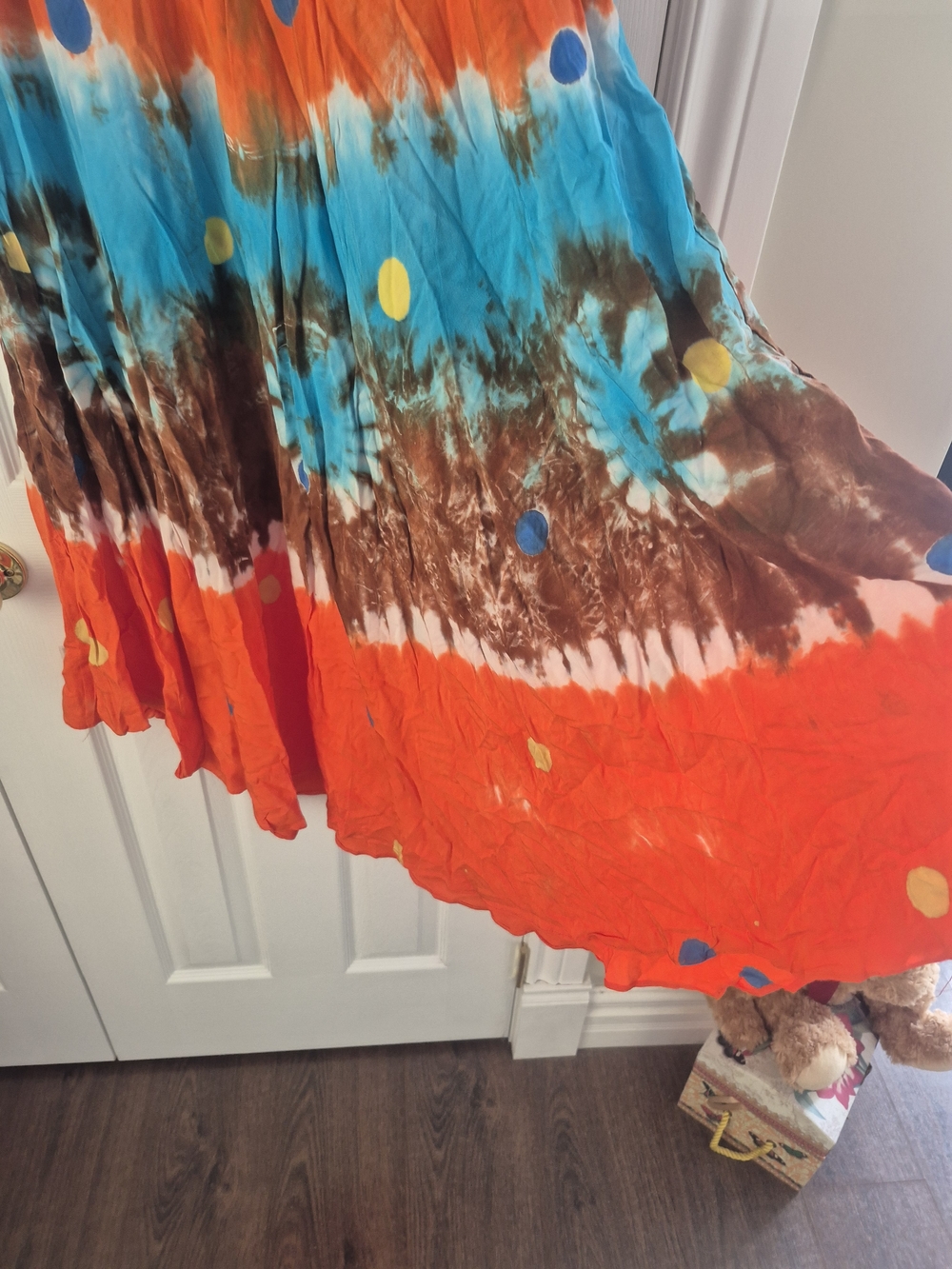 Boho Tie Dye Sundress Colorful Festival Dress O/S - Picture 5 of 6